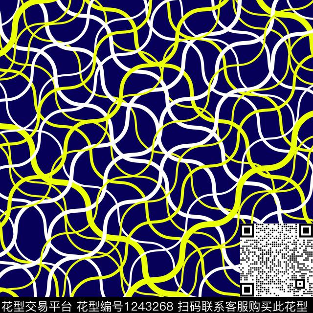 线条女装几何传统印花华亿平台下载（图片编号: 1243268） - 瓦栏（Walan）