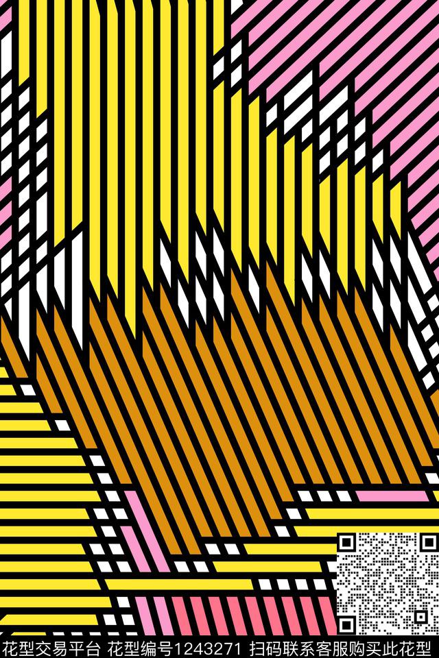 线条几何传统华亿平台传统印花华亿平台下载（图片编号: 1243271） - 瓦栏（Walan）