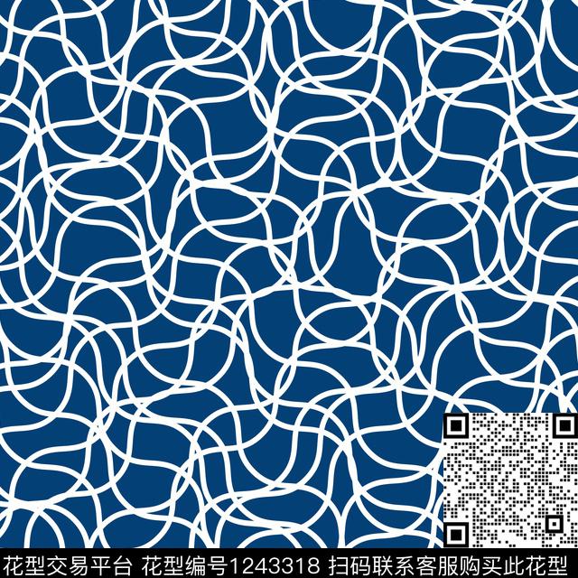 线条女装几何传统印花华亿平台下载（图片编号: 1243318） - 瓦栏（Walan）