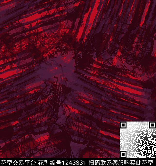 线条条纹炫彩数码印花华亿平台下载（图片编号: 1243331） - 瓦栏（Walan）