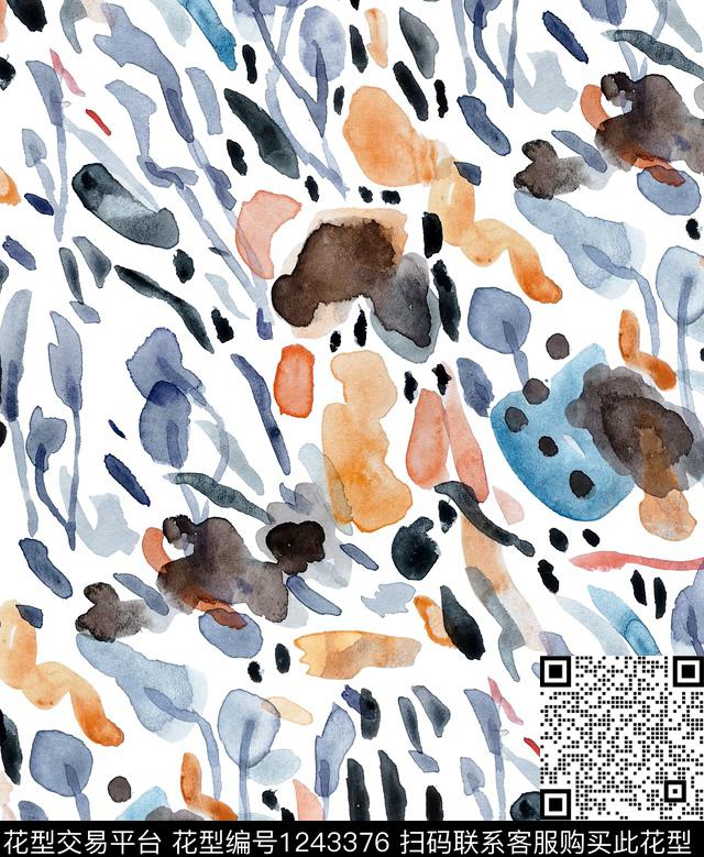 大牌风水彩几何数码印花华亿平台下载（图片编号: 1243376） - 瓦栏（Walan）