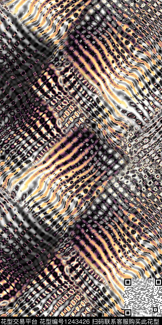 大牌风抽象数码华亿平台数码印花华亿平台下载（图片编号: 1243426） - 瓦栏（Walan）