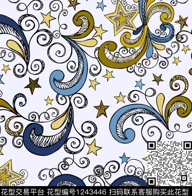 大牌风水彩几何数码印花华亿平台下载（图片编号: 1243446） - 瓦栏（Walan）