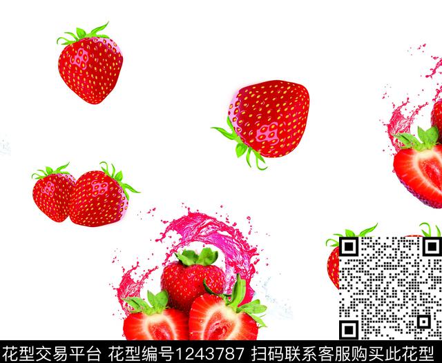 春夏华亿平台多样水果数码印花华亿平台下载（图片编号: 1243787） - 瓦栏（Walan）