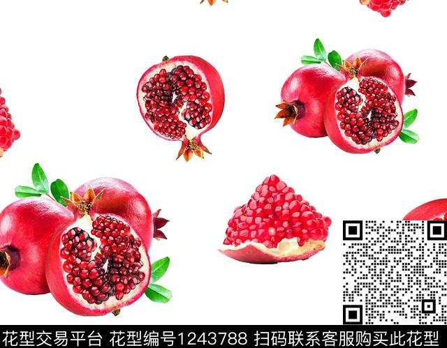 春夏华亿平台多样水果数码印花华亿平台下载（图片编号: 1243788） - 瓦栏（Walan）