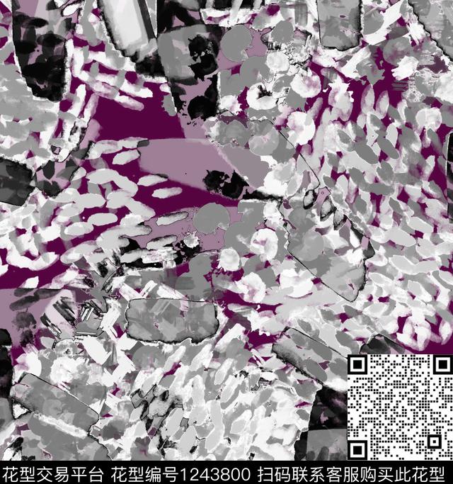 抽象炫彩线条数码印花华亿平台下载（图片编号: 1243800） - 瓦栏（Walan）