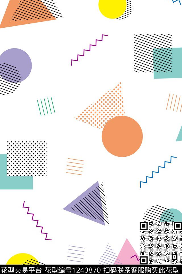 波浪纹女装条格传统印花华亿平台下载（图片编号: 1243870） - 瓦栏（Walan）