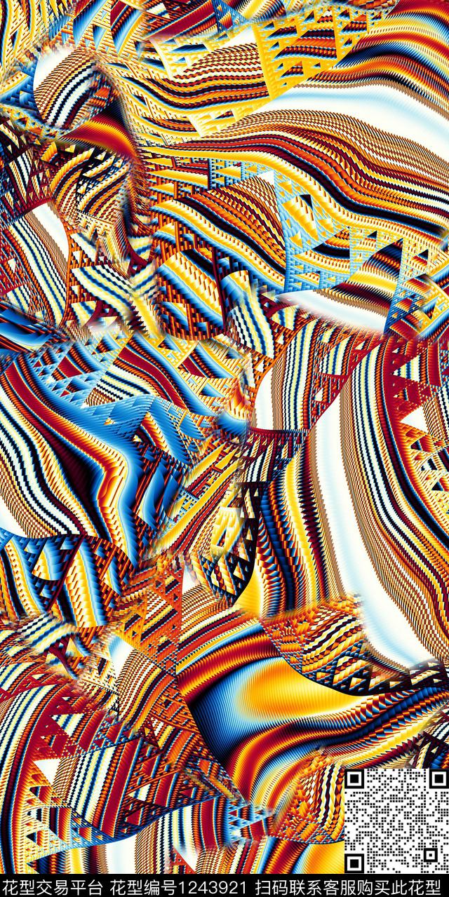 大牌风数码华亿平台抽象数码印花华亿平台下载（图片编号: 1243921） - 瓦栏（Walan）