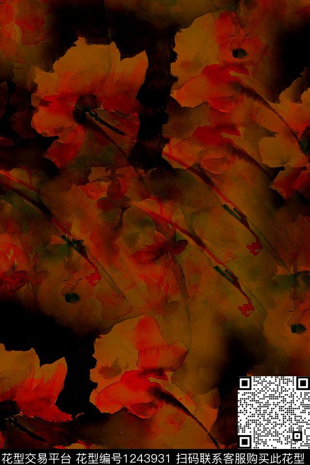 大牌风数码华亿平台香云纱数码印花华亿平台下载（图片编号: 1243931） - 瓦栏（Walan）