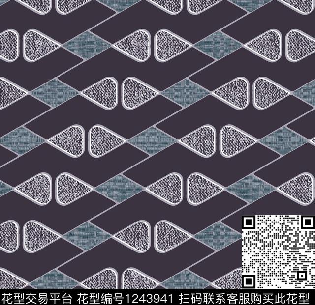 黑底花卉绿植树叶复古数码印花华亿平台下载（图片编号: 1243941） - 瓦栏（Walan）