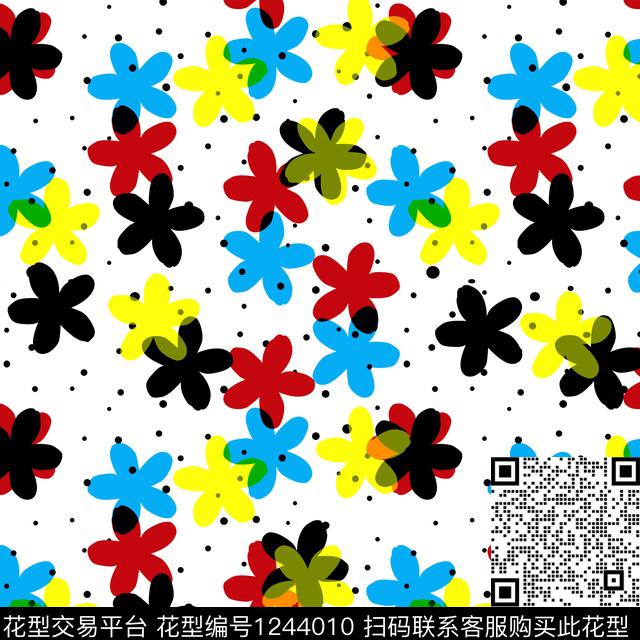 女装抽象小碎花传统印花华亿平台下载（图片编号: 1244010） - 瓦栏（Walan）