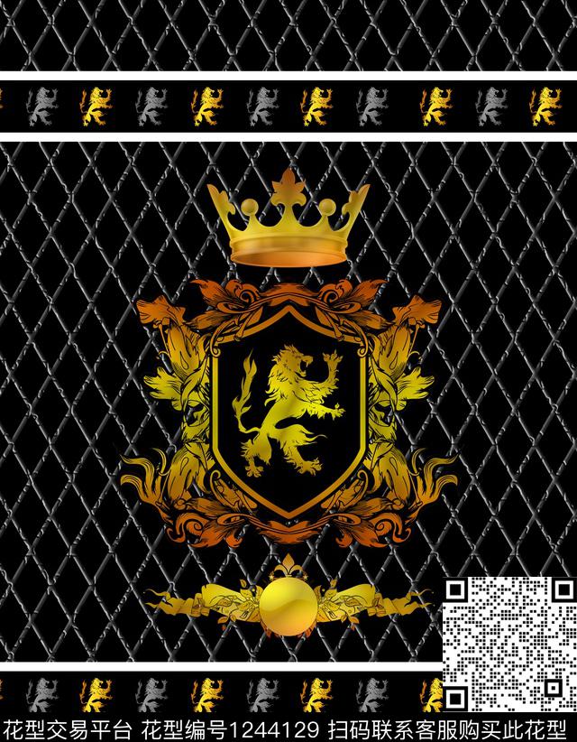 男装抽象定位花数码印花华亿平台下载（图片编号: 1244129） - 瓦栏（Walan）