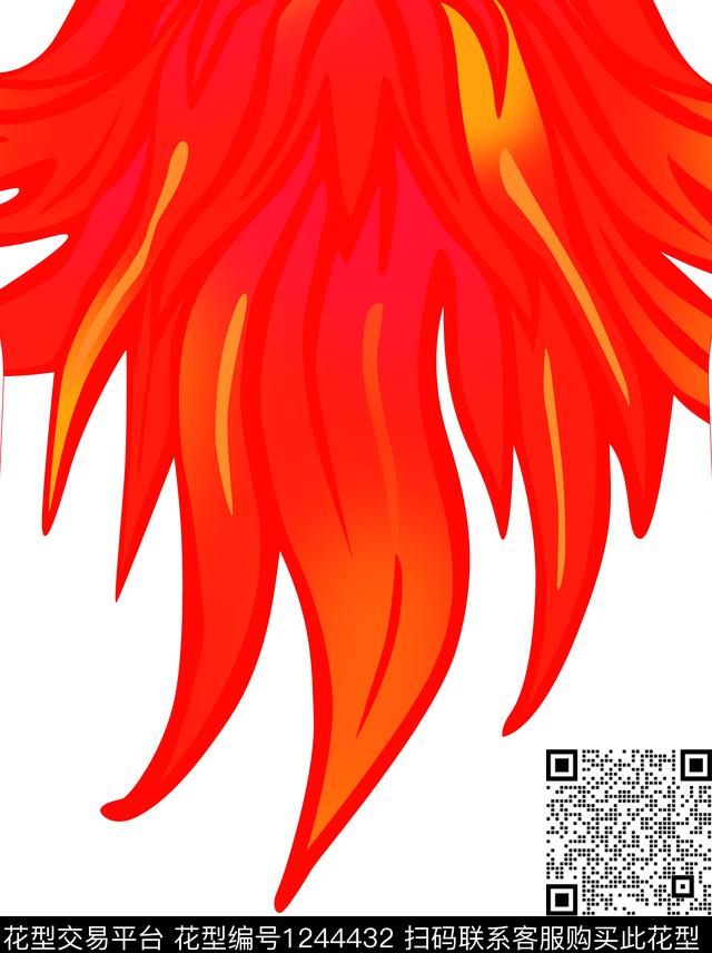 大牌风数码华亿平台胸前独幅数码印花华亿平台下载（图片编号: 1244432） - 瓦栏（Walan）