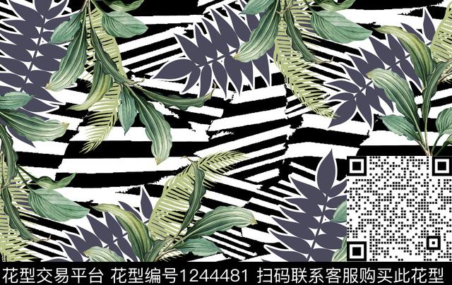 女装几何大牌风数码印花华亿平台下载（图片编号: 1244481） - 瓦栏（Walan）