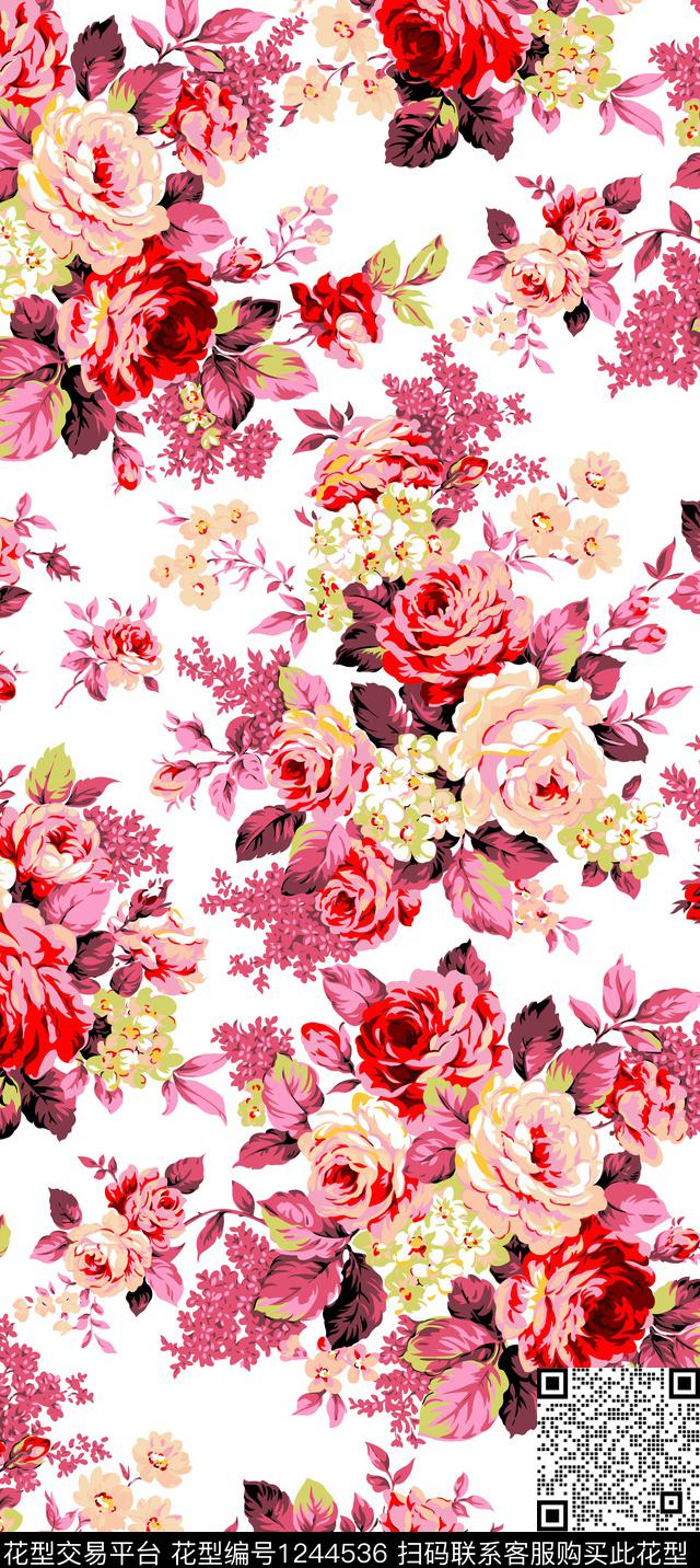 连衣裙休闲小碎花传统印花华亿平台下载（图片编号: 1244536） - 瓦栏（Walan）