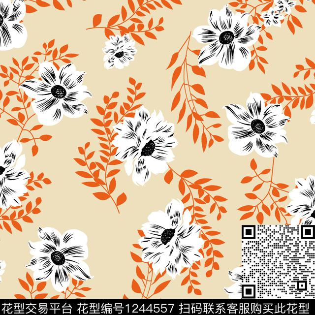 花卉小碎花几何传统印花华亿平台下载（图片编号: 1244557） - 瓦栏（Walan）