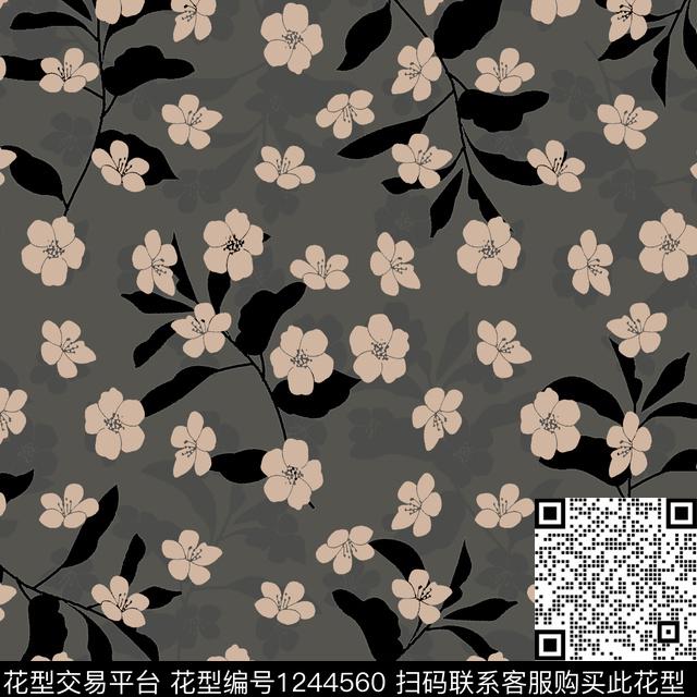 花卉小碎花几何传统印花华亿平台下载（图片编号: 1244560） - 瓦栏（Walan）