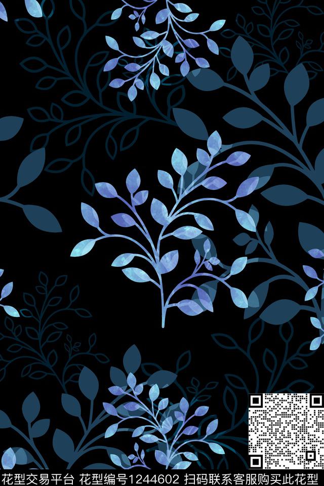 小碎花植物满版散花数码印花华亿平台下载（图片编号: 1244602） - 瓦栏（Walan）