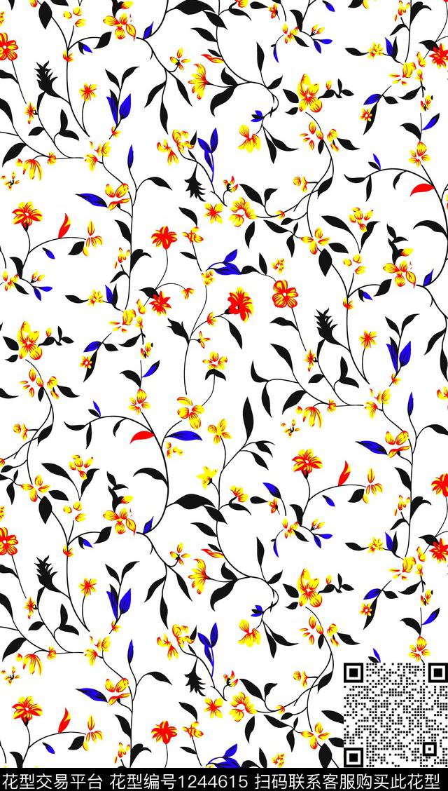 小碎花休闲传统印花华亿平台下载（图片编号: 1244615） - 瓦栏（Walan）