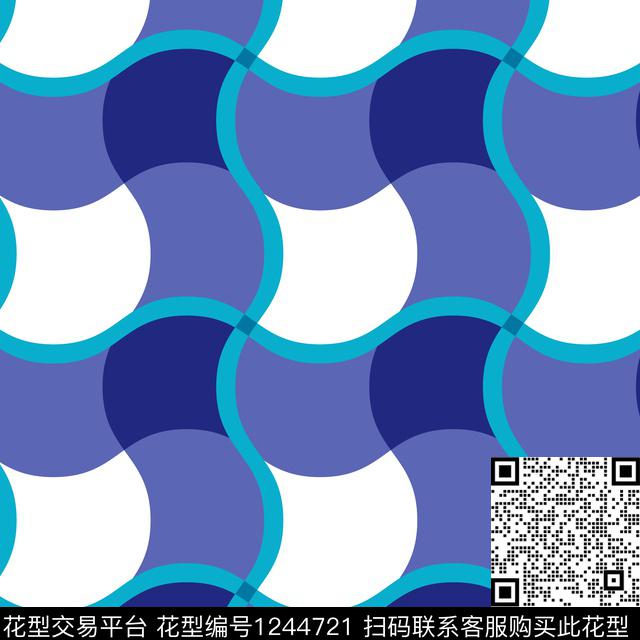 波浪纹格子墙纸传统印花华亿平台下载（图片编号: 1244721） - 瓦栏（Walan）