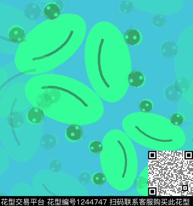 卡通抽象动物头数码印花华亿平台下载（图片编号: 1244747） - 瓦栏（Walan）