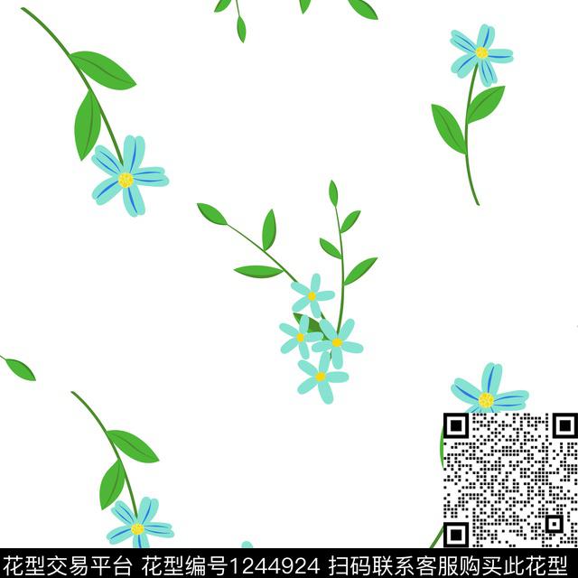 花卉小碎花小清新传统印花华亿平台下载（图片编号: 1244924） - 瓦栏（Walan）