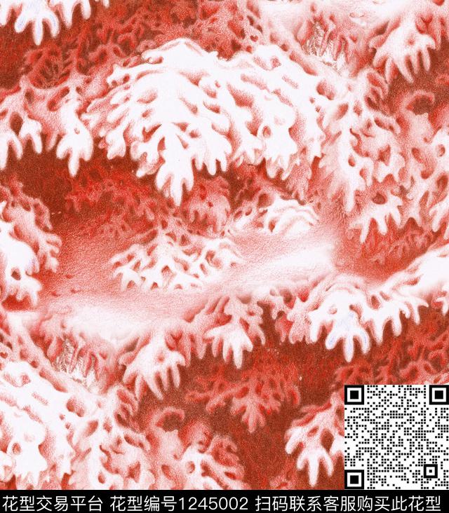 羽绒服雪松几何数码印花华亿平台下载（图片编号: 1245002） - 瓦栏（Walan）