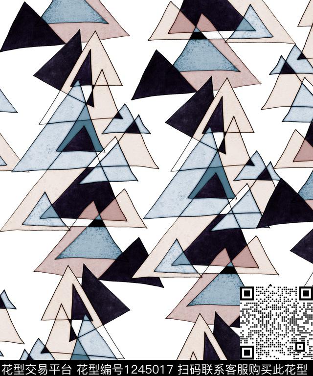 羽绒服雪松几何数码印花华亿平台下载（图片编号: 1245017） - 瓦栏（Walan）