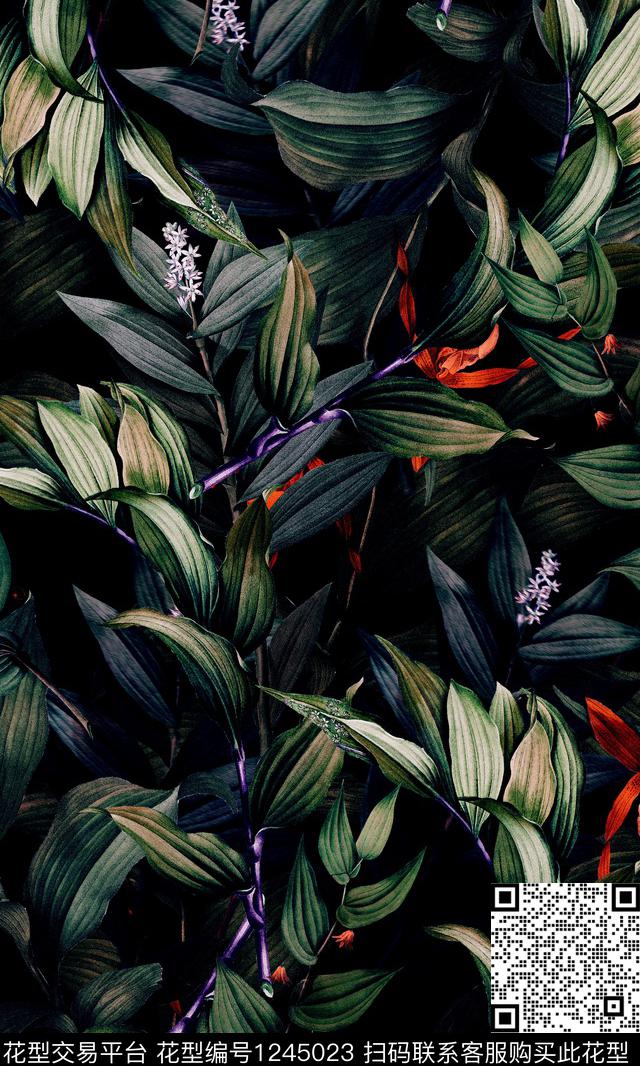 水彩大牌风真丝数码印花华亿平台下载（图片编号: 1245023） - 瓦栏（Walan）