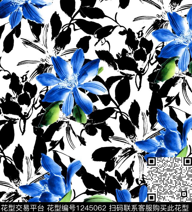 梨李子小碎花数码印花华亿平台下载（图片编号: 1245062） - 瓦栏（Walan）