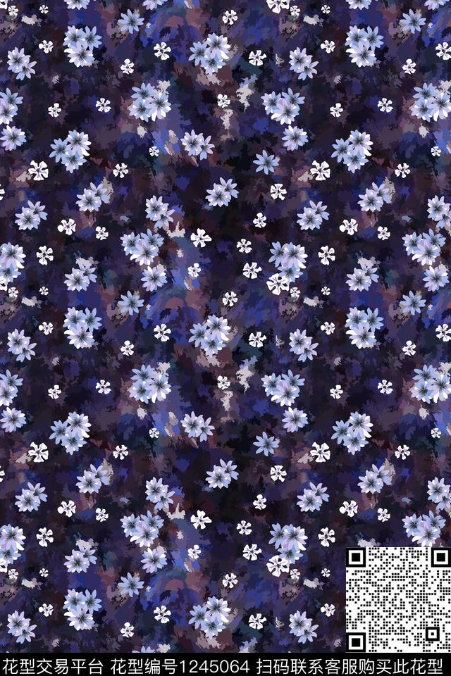 小碎花大牌风迷彩底数码印花华亿平台下载（图片编号: 1245064） - 瓦栏（Walan）