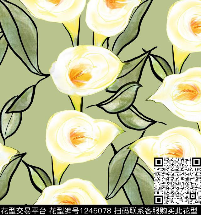 梨李子小碎花数码印花华亿平台下载（图片编号: 1245078） - 瓦栏（Walan）