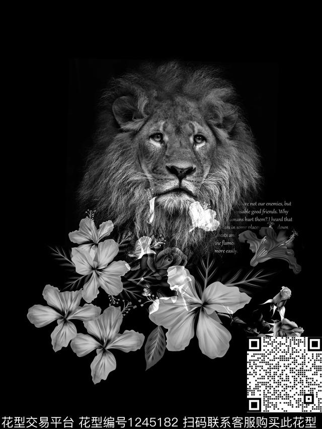 动物大牌风男装数码印花华亿平台下载（图片编号: 1245182） - 瓦栏（Walan）