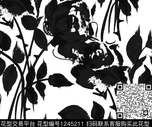 孔雀剪影小碎花数码印花华亿平台下载（图片编号: 1245211） - 瓦栏（Walan）
