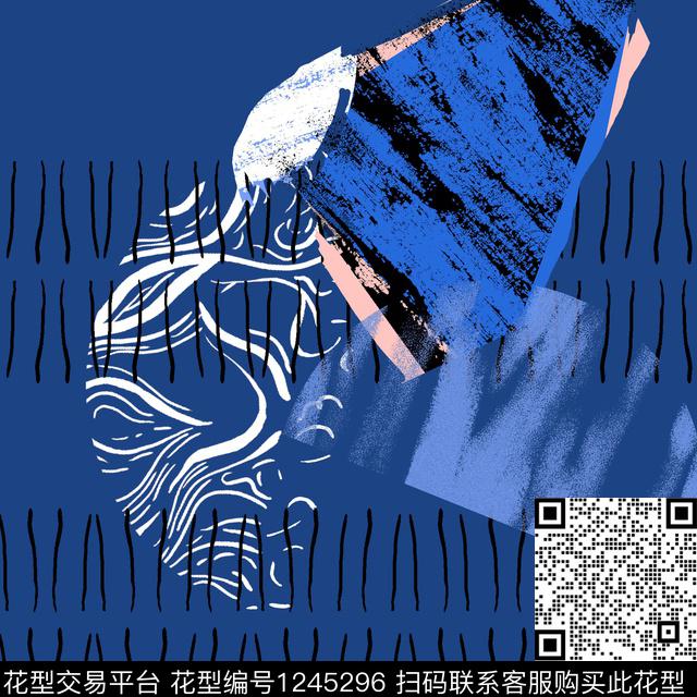 数码华亿平台抽象趣味数码印花华亿平台下载（图片编号: 1245296） - 瓦栏（Walan）