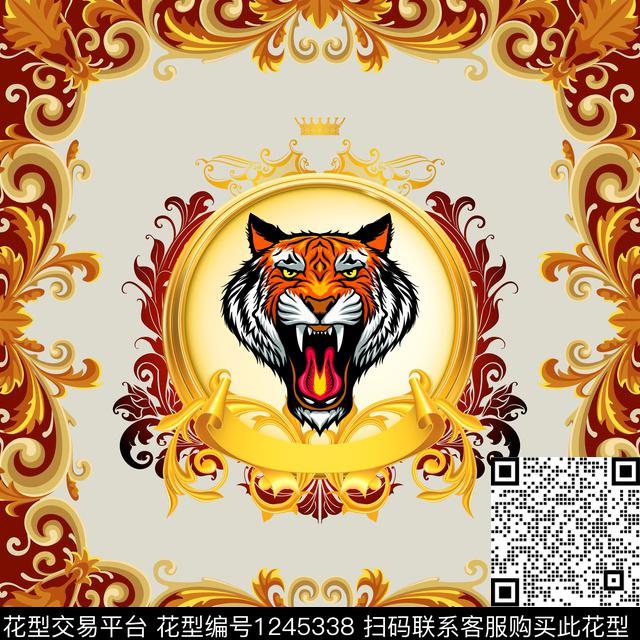 方巾欧式定位花丝巾定位花数码印花华亿平台下载（图片编号: 1245338） - 瓦栏（Walan）