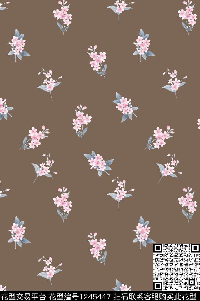 满排碎花女青年连衣裙格子衫传统印花华亿平台下载（图片编号: 1245447） - 瓦栏（Walan）