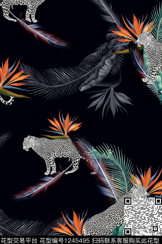 大牌风数码华亿平台豹子数码印花华亿平台下载（图片编号: 1245495） - 瓦栏（Walan）