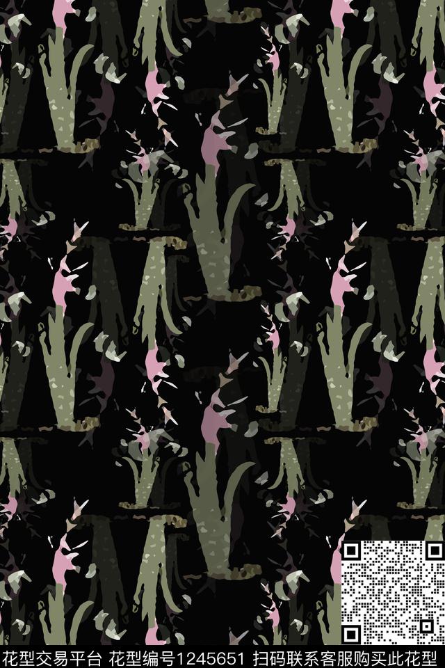 树叶抽象热带海滨度假植物传统印花华亿平台下载（图片编号: 1245651） - 瓦栏（Walan）