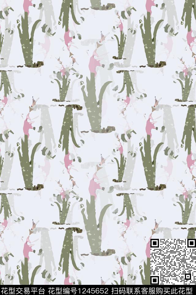 树叶抽象热带海滨度假植物传统印花华亿平台下载（图片编号: 1245652） - 瓦栏（Walan）