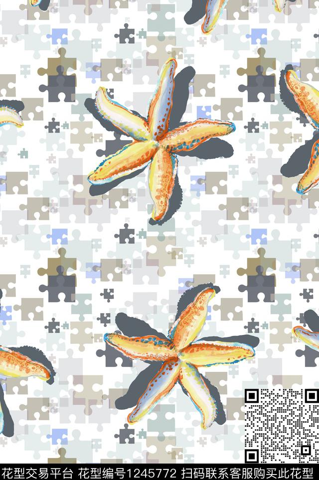 卡通动物数码印花华亿平台下载（图片编号: 1245772） - 瓦栏（Walan）