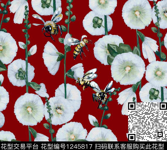 百合鹦鹉bird数码印花华亿平台下载（图片编号: 1245817） - 瓦栏（Walan）