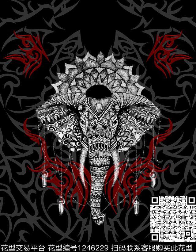 定位花潮牌数码华亿平台数码印花华亿平台下载（图片编号: 1246229） - 瓦栏（Walan）