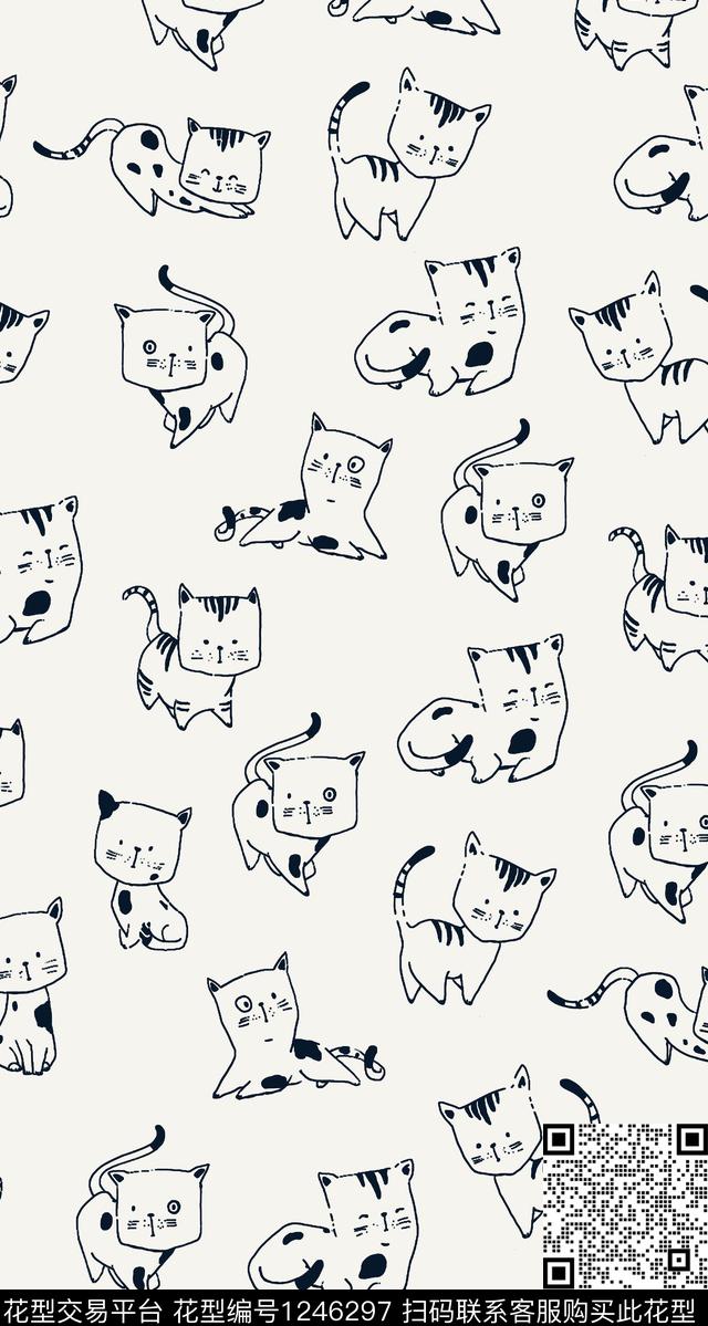 猫休闲传统印花华亿平台下载（图片编号: 1246297） - 瓦栏（Walan）