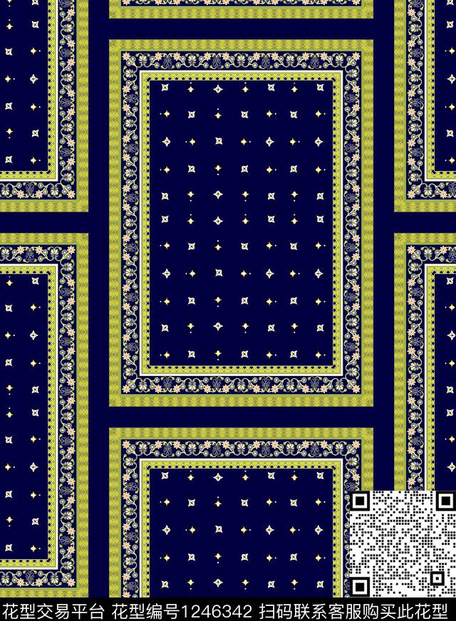 抽象小碎花格子数码印花华亿平台下载（图片编号: 1246342） - 瓦栏（Walan）