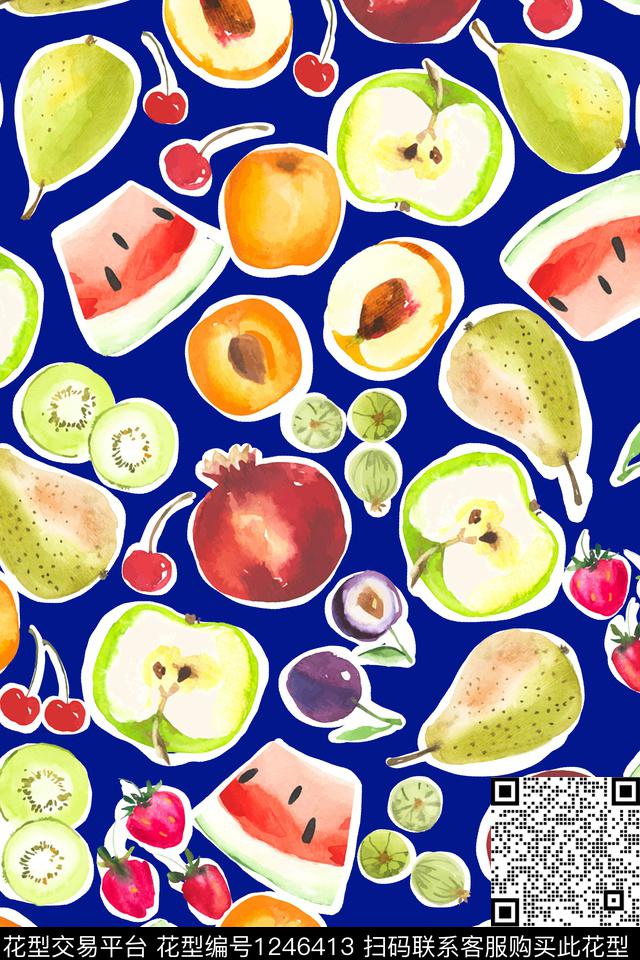 苹果水果女装数码印花华亿平台下载（图片编号: 1246413） - 瓦栏（Walan）