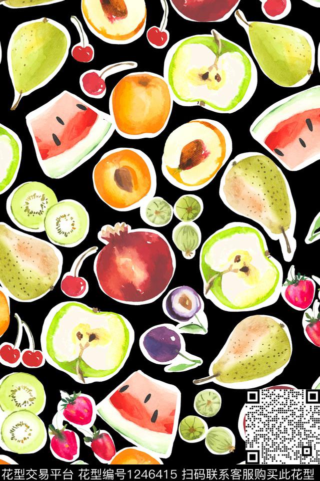 苹果水果女装数码印花华亿平台下载（图片编号: 1246415） - 瓦栏（Walan）