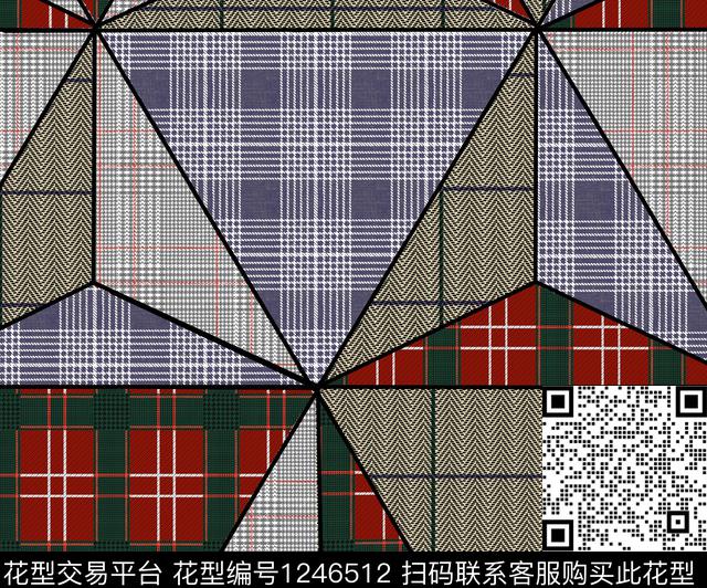 黑底花卉绿植树叶复古数码印花华亿平台下载（图片编号: 1246512） - 瓦栏（Walan）