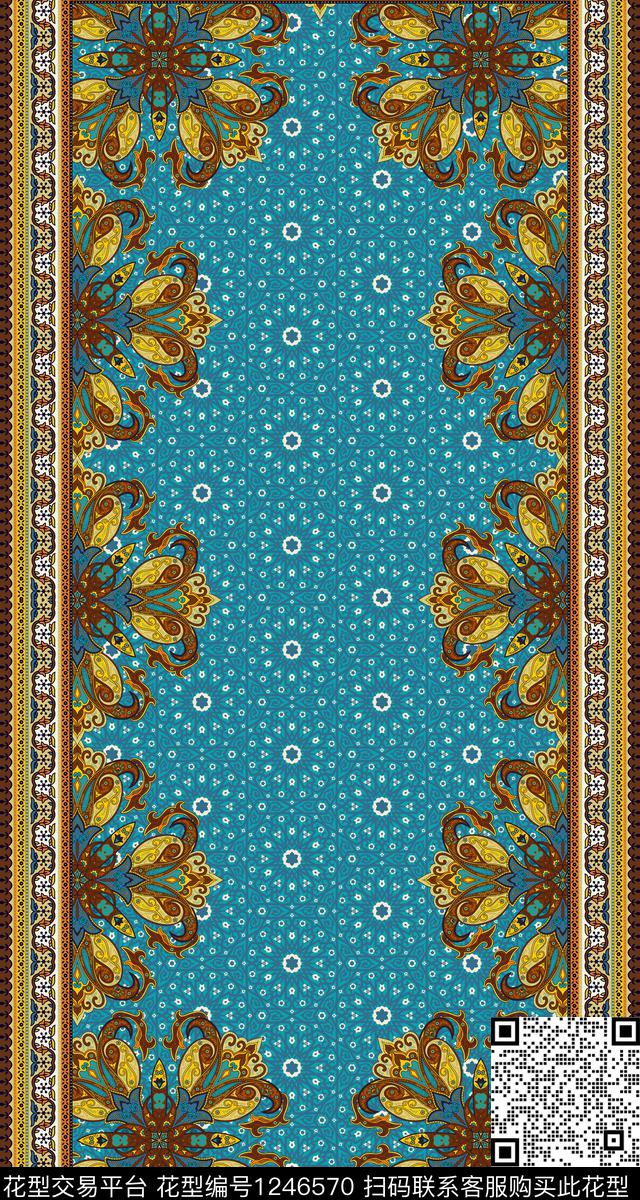 中东民族风古典花纹数码印花华亿平台下载（图片编号: 1246570） - 瓦栏（Walan）