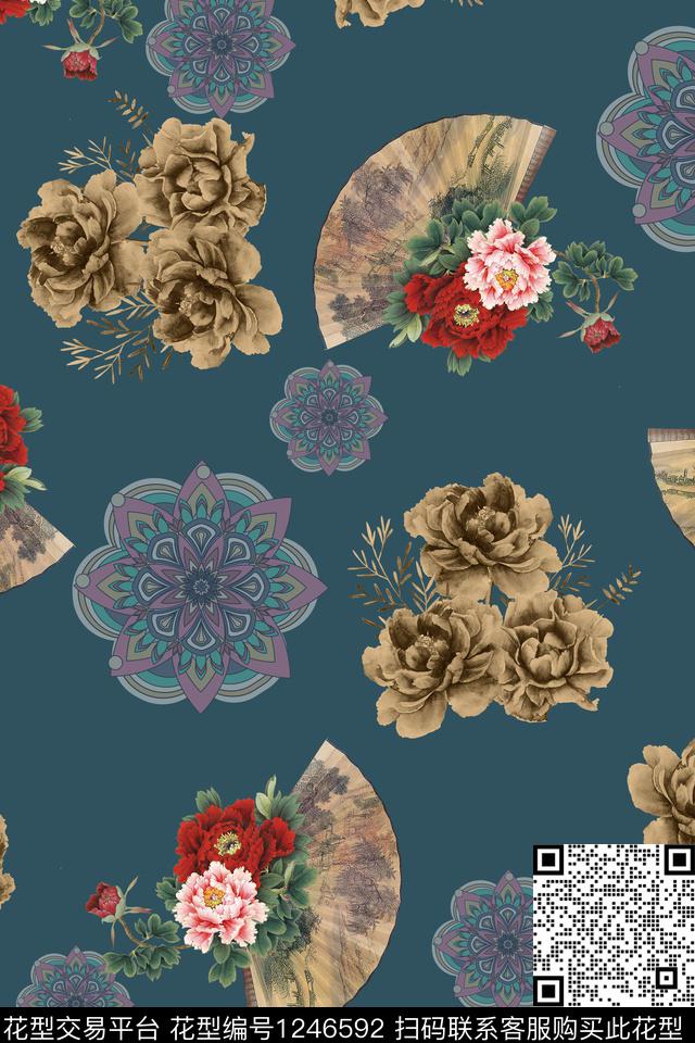 中国风女装数码印花华亿平台下载（图片编号: 1246592） - 瓦栏（Walan）